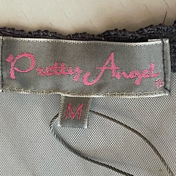 Pretty Angel Gray Lace Sheer Embroidered Fairy Whimsical Tunic Top NWT Size M - Picture 7 of 10